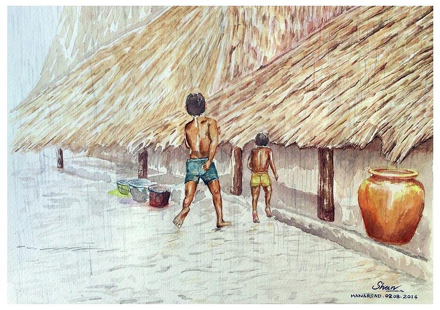 Raining Painting by Shan Manarcad Art