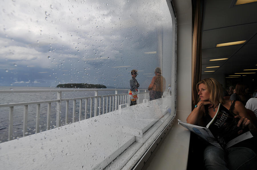 RAINIY CROSSING, CHI-CHEEMAUN FERRY, 2008. by John Jacquemain RAINIY CROSSING, CHI-CHEEMAUN FERRY, 2008. by John Jacquemain