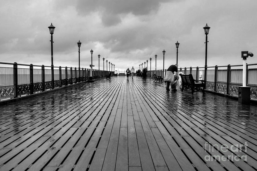 Rainy Boardwalk Photograph by Chris Horsnell