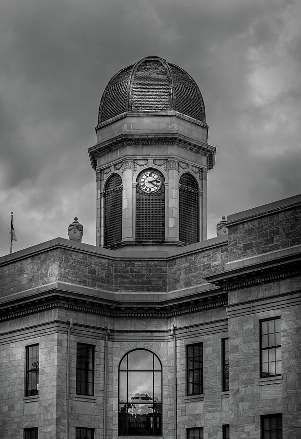 City Photograph - Rainy Day At The Courthouse Black and White by Greg and Chrystal Mimbs