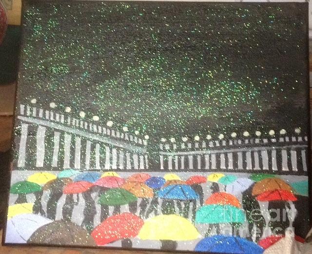 Rainy day Painting by Audrey Pollitt