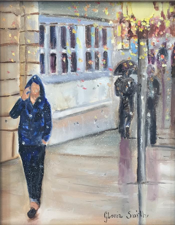 Rainy Day Painting by Gloria Smith