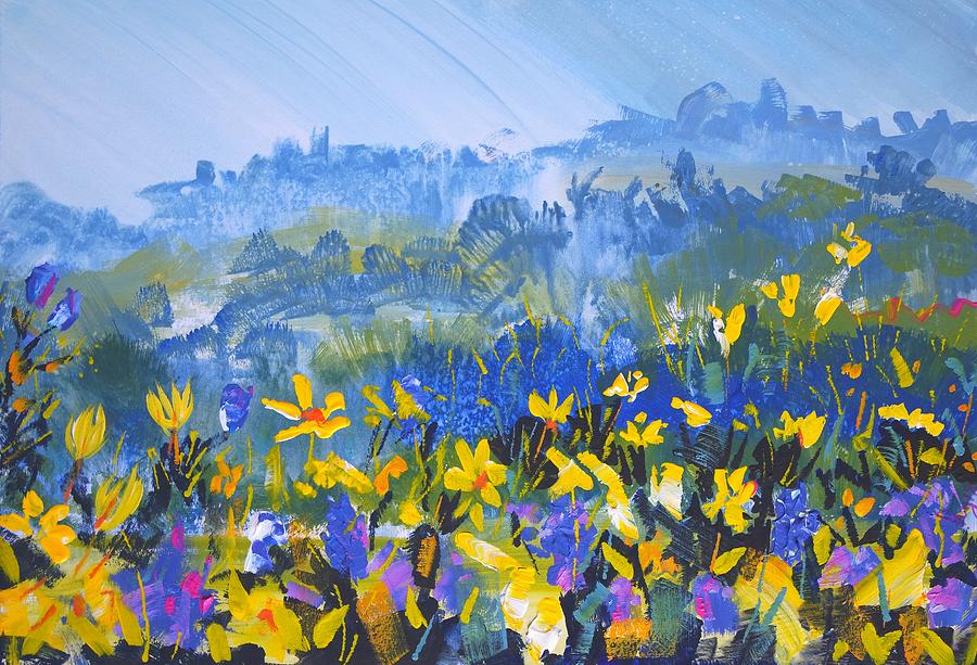 Rainy day in Devon Painting by Mike Jory