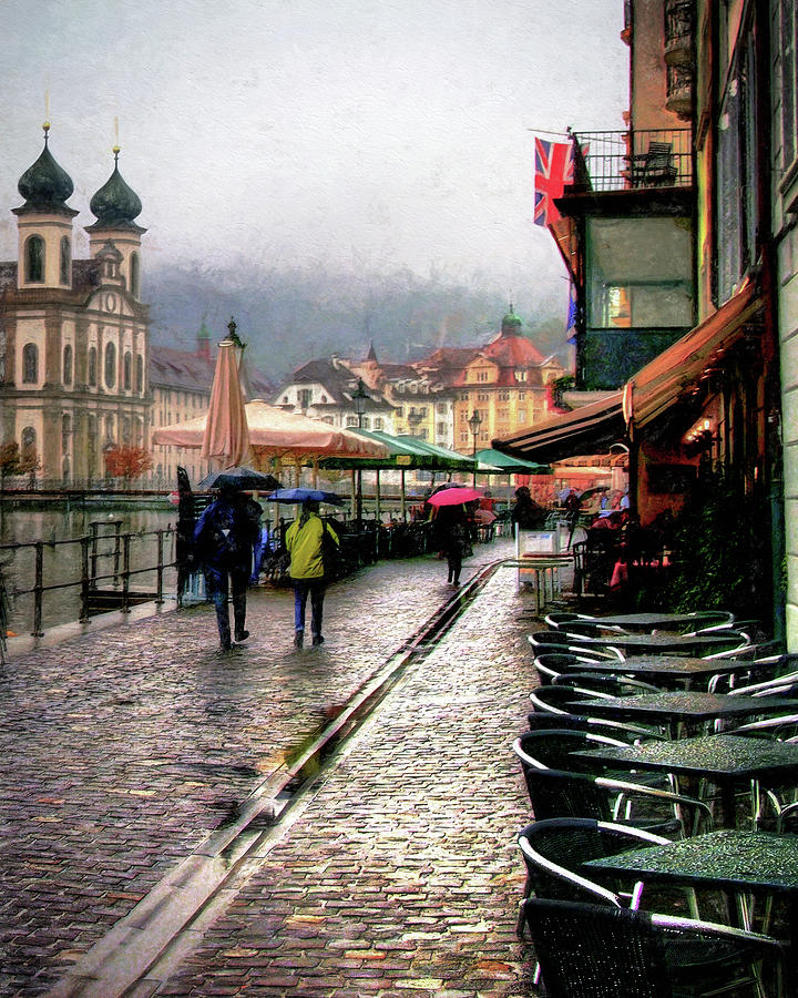 Rainy Day in Lucerne Photograph by Jim Hill