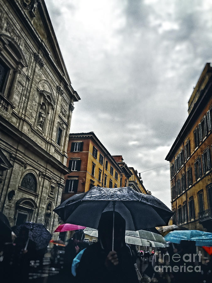 rainy day in Rome Photograph by HD Connelly