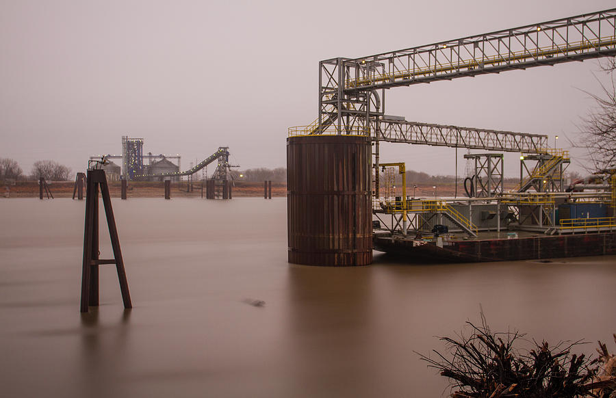Rainy Day on the Mississippi River Photograph by Garry McMichael
