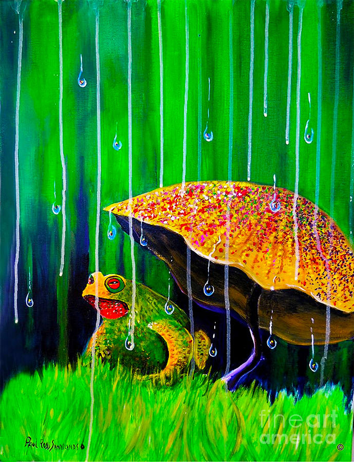 Rainy Day Toad Painting
