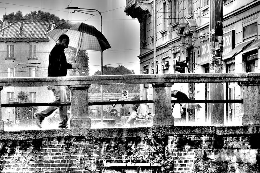 Rainy Milano Photograph by Valentino Visentini
