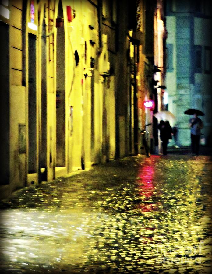 Rainy Night In Rome Photograph By Anne McDonald | Fine Art America