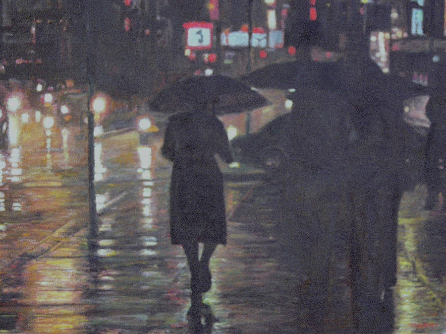Rainy Night Painting by Masami Iida