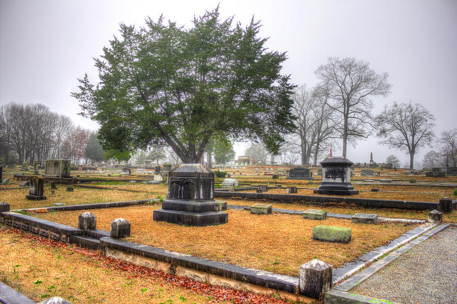 Greensboro GA A Rainy Days Rest The Greensboro Cemetery Art Photograph by Reid Callaway