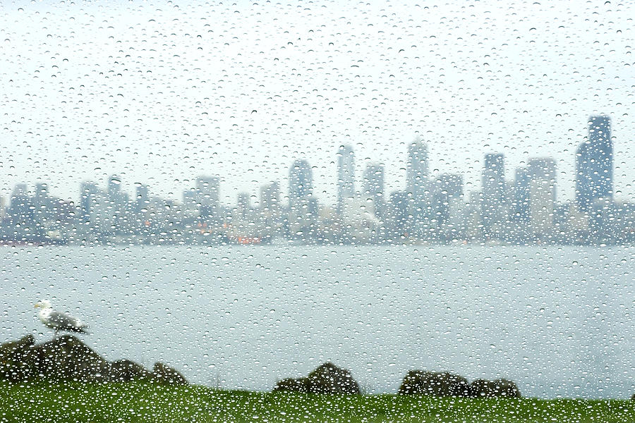 Seattle Photograph - Rainy skyline D040 by Yoshiki Nakamura