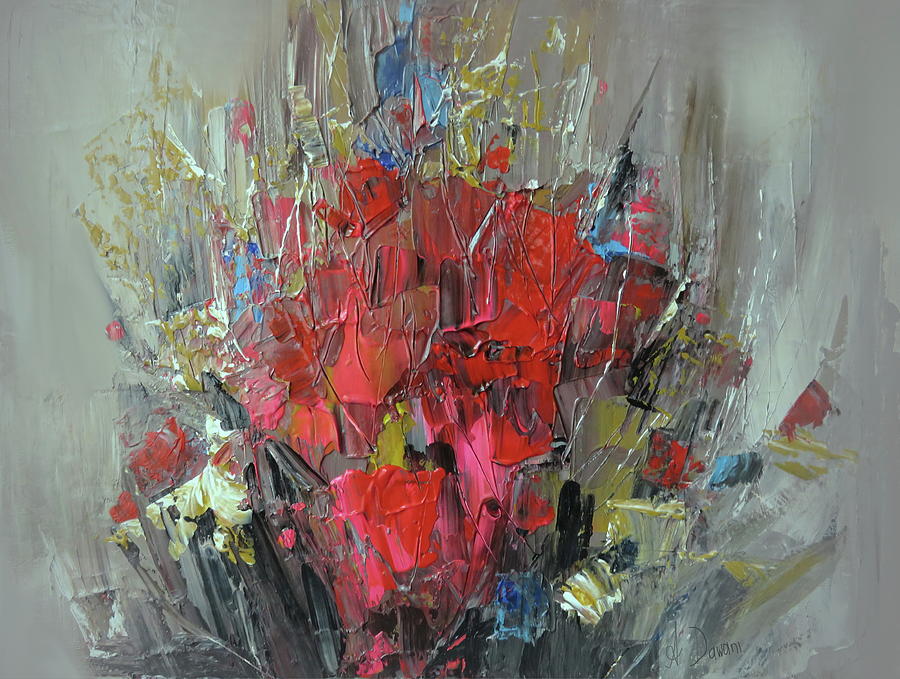 Flower Painting - Rainy Spring by Ana Dawani