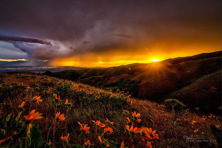 Rainy Sunset Photograph by James Zebrack - Pixels