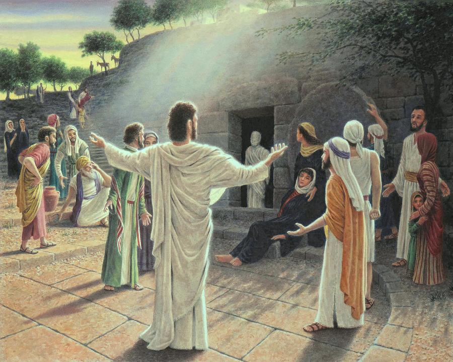 Inspirational Painting - Raising Of Lazarus by Barry DeBaun