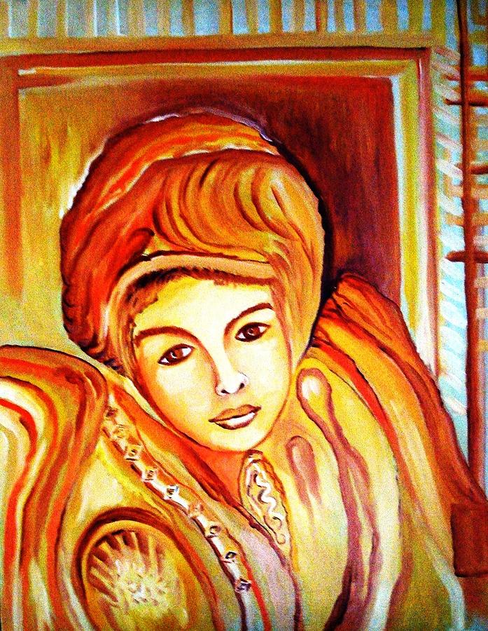 Acrylic Paintings Painting - Raj Child by Sd Chopra Acrylic Paintings Painting - Raj Child by Sd Chopra