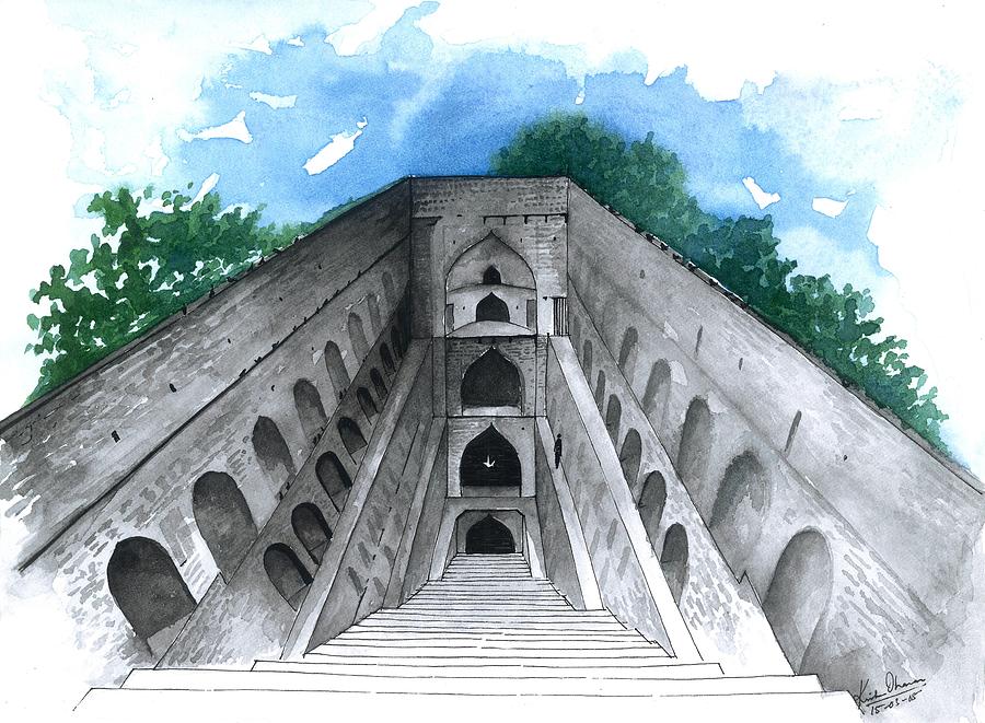 Raja Agrasen Ki Baoli Painting by Krishna Jhawar - Fine Art America