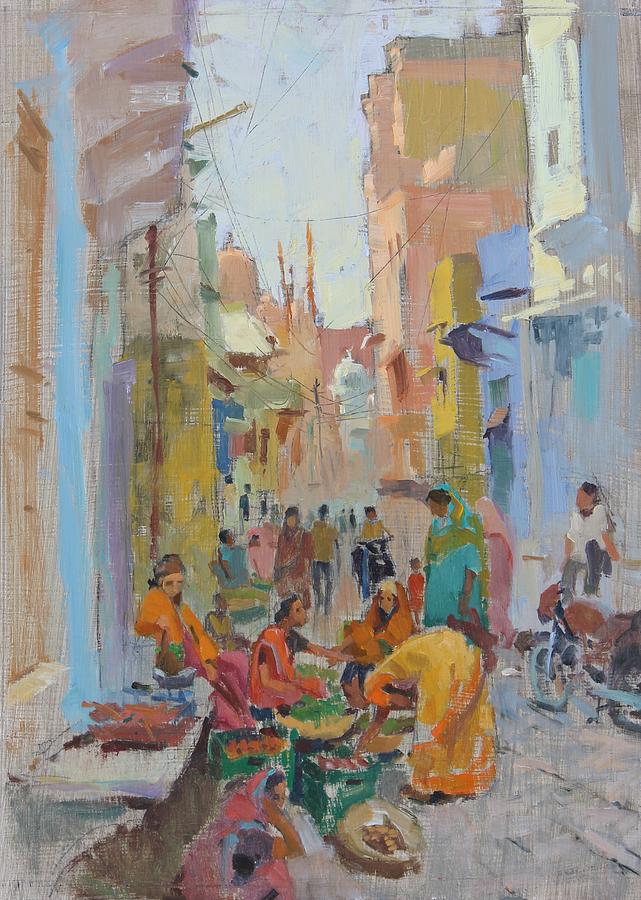 Architecture Painting - Rajasthan Landscape - 13 by Snehal Page