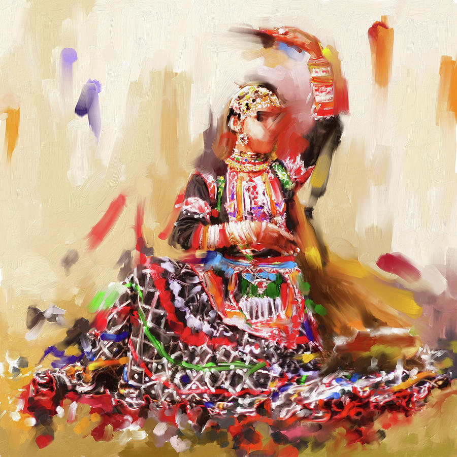 Rajasthani Dancer 436 1 Painting by Mawra Tahreem