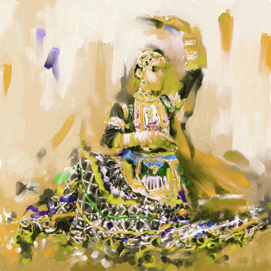 Rajasthani Dancer 436 3 Painting by Mawra Tahreem