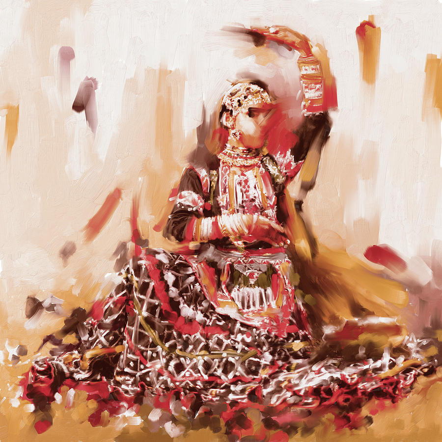 Rajasthani Dancer Painting by Mawra Tahreem