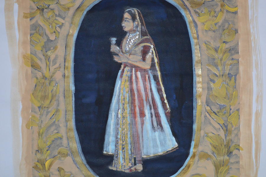 Hindu Painting - Rajasthani Queen by Vikram Singh Hindu Painting - Rajasthani Queen by Vikram Singh