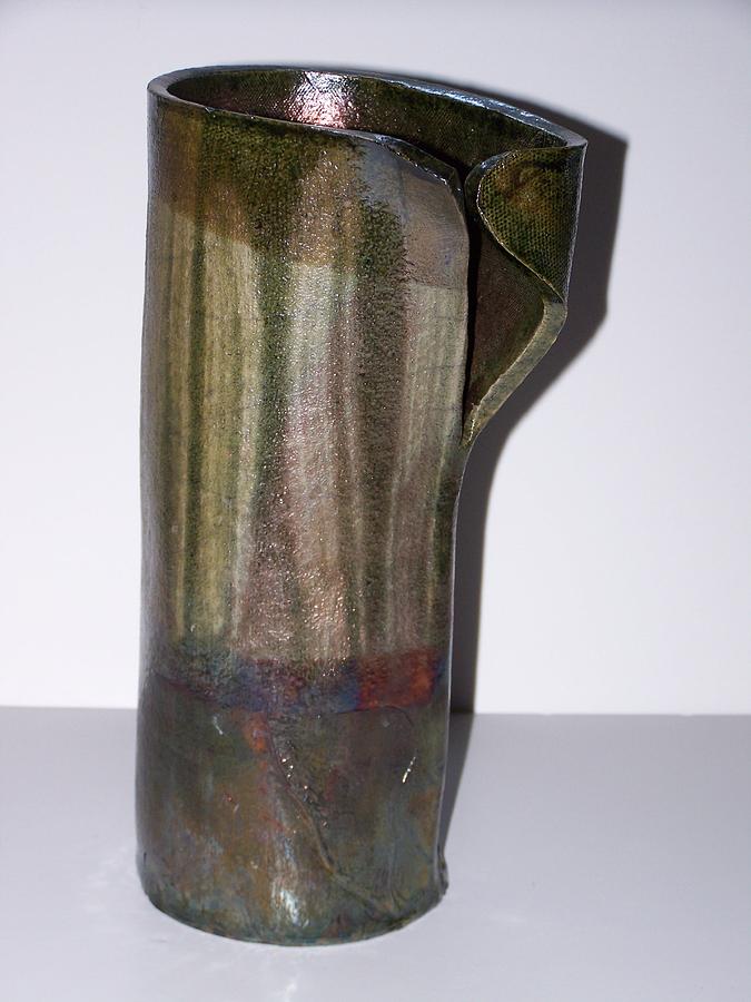 Vase Ceramic Art - Raku vase no2 by Michelle Wildgruber