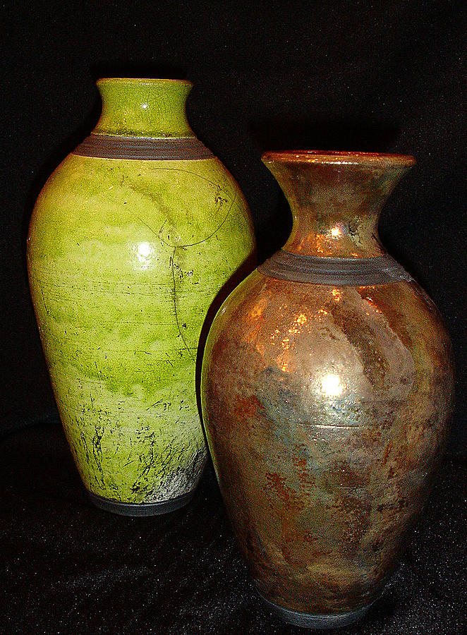 Raku Vases Ceramic Art By Shawn Barbagallo