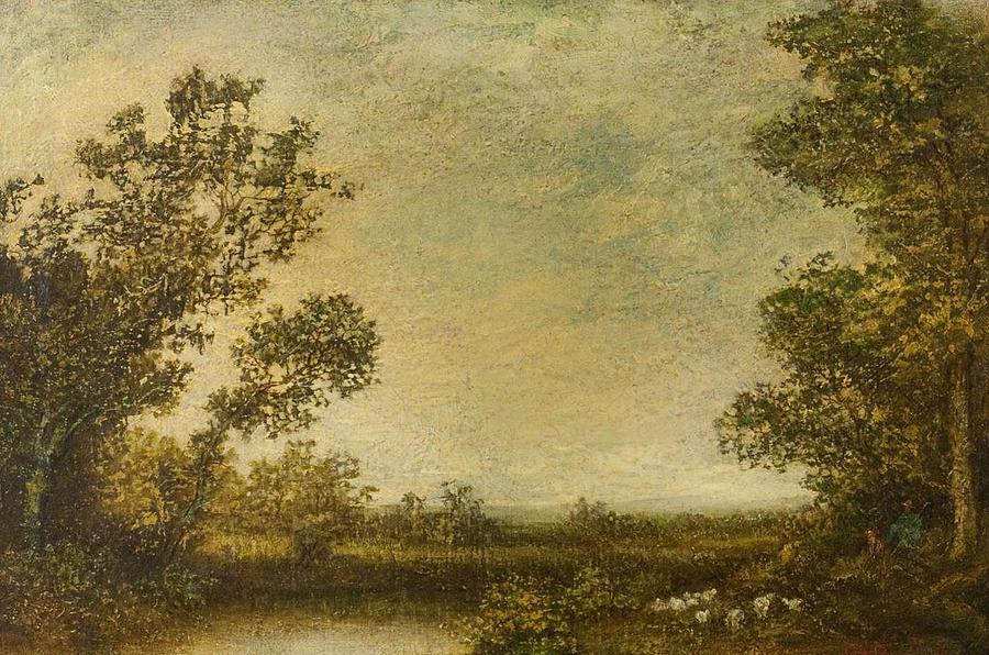 Ralph Albert Blakelock 1847 1919 Landscape with Shepherd Painting by ...