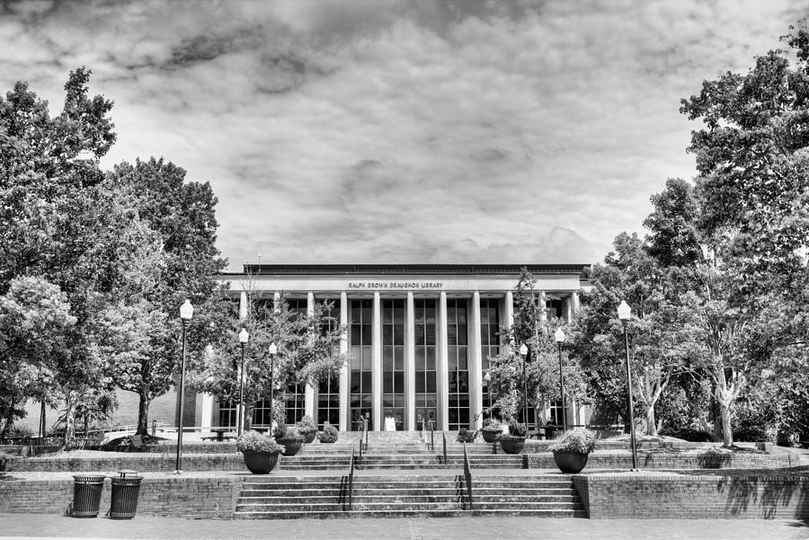 Ralph Brown Draughon Library Black and White Photograph by JC Findley