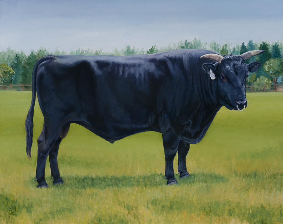 Ralphs Bull Painting by Stacey Neumiller