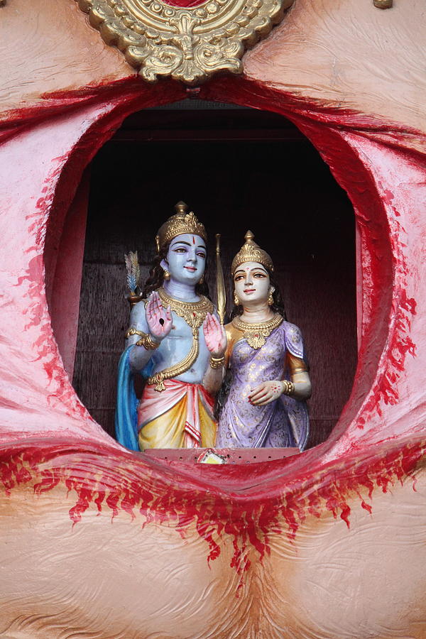 Rama and Sita inside Hanumans Heart, Rishikesh Photograph by Jennifer Mazzucco