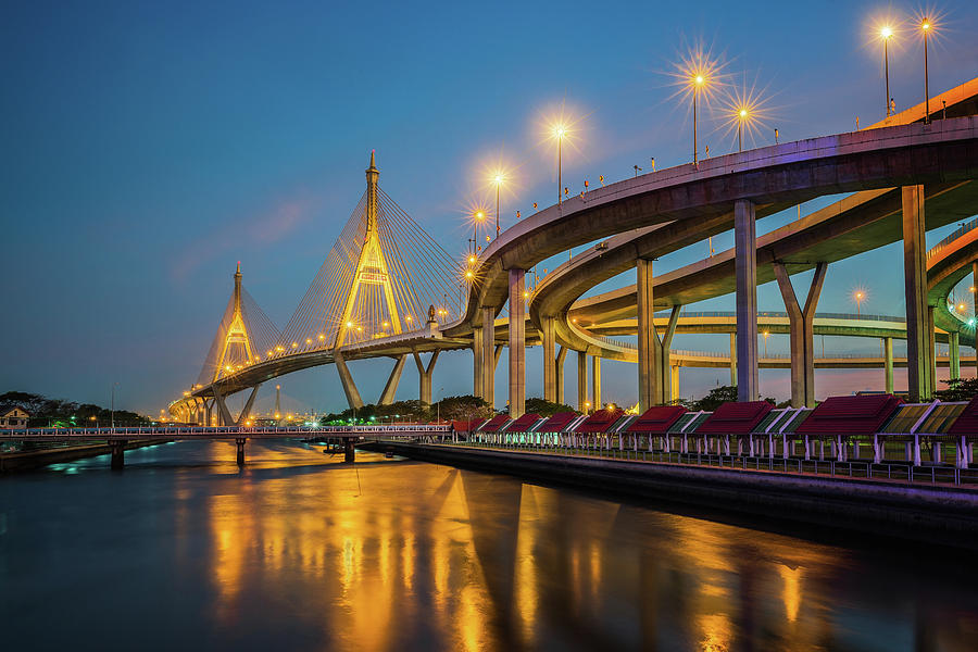 Rama nine bridge Photograph by Anek Suwannaphoom