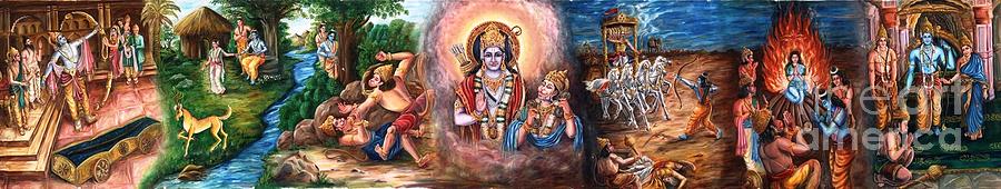 Ramayanam Saptakandam Painting by Murali - Fine Art America