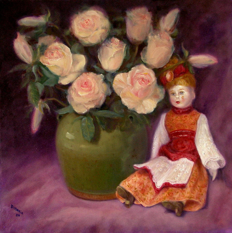 Still Life Painting - Ramblin Rose by Donelli  DiMaria