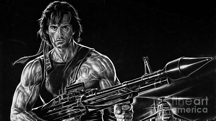 Rambo Sylvester Stallone Mixed Media by Marvin Blaine - Fine Art America