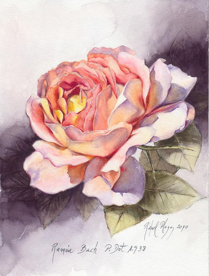 Rosa Painting - Ramon Bach by Rafael Plaza