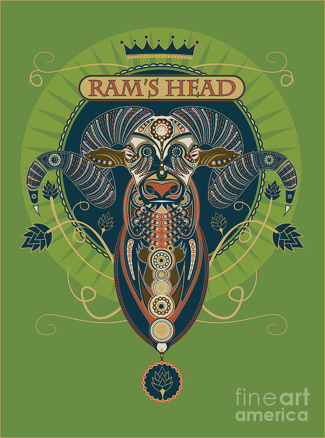 Rams Head Digital Art by Mike Massengale