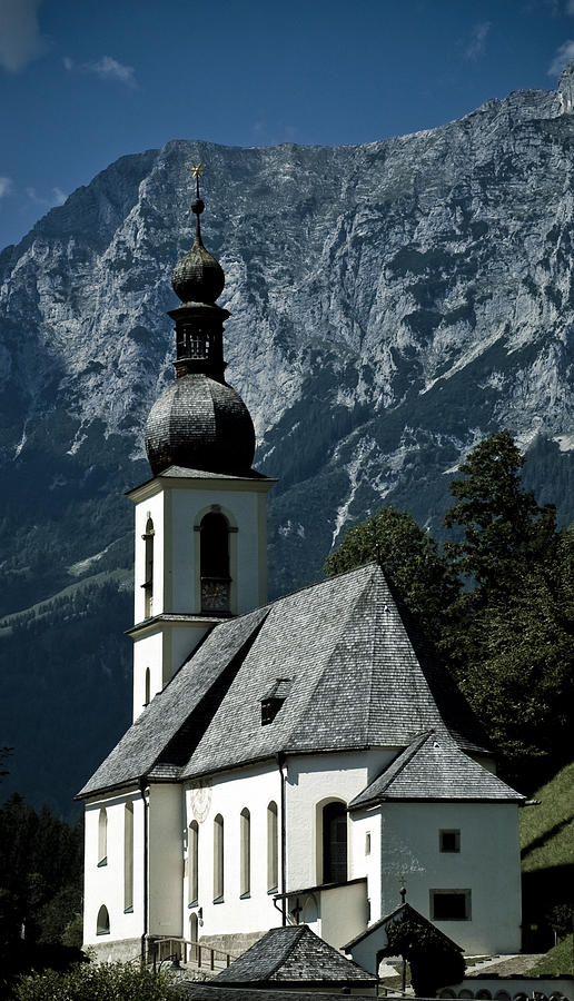 Mountain Photograph - Ramsau Church by Frank Tschakert