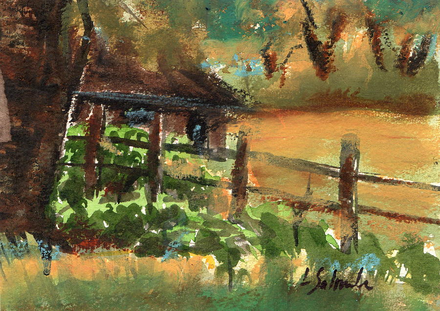 Farm Painting - Ranch House by Laurie Salmela