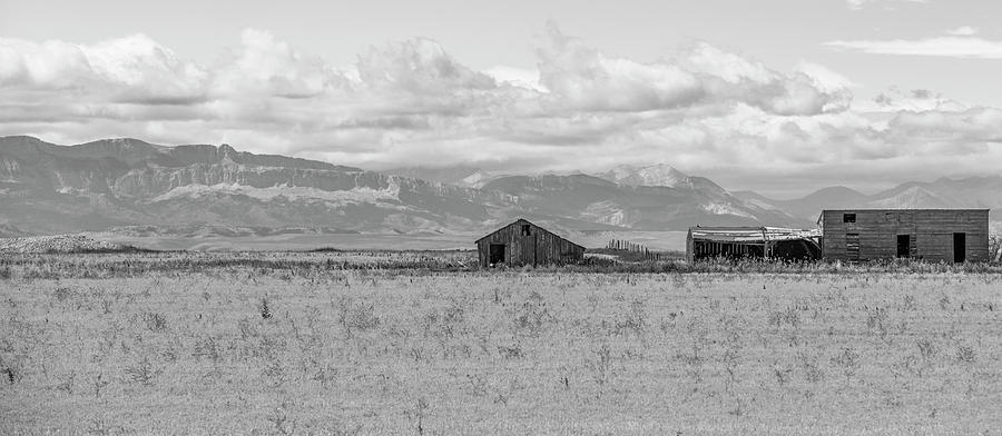Ranch in Montana with Mountains  Photograph by John McGraw