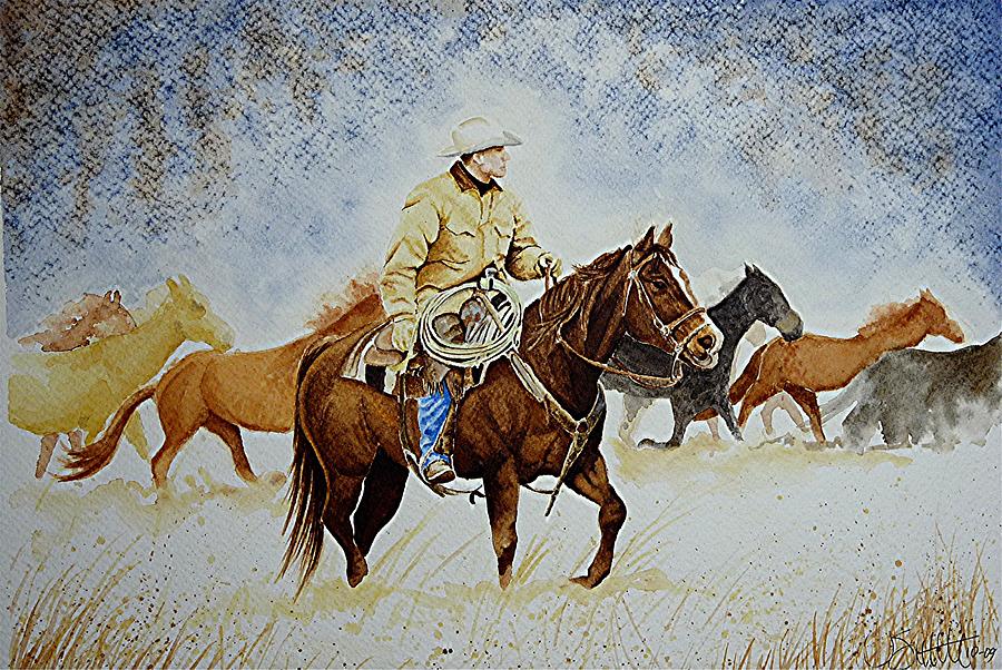 Ranch Rider Painting by Jimmy Smith