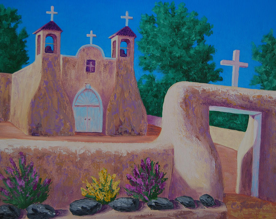 Rancho De Taos II Painting by Cheryl Fecht