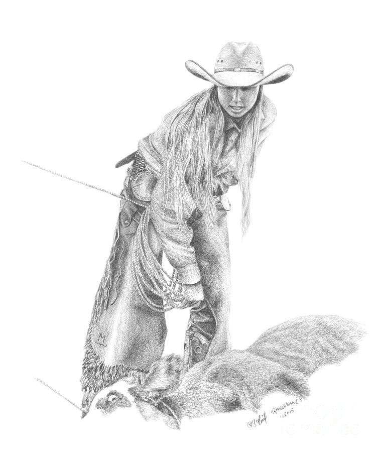 Ranchwork I Drawing by Sabrina Thiel | Pixels