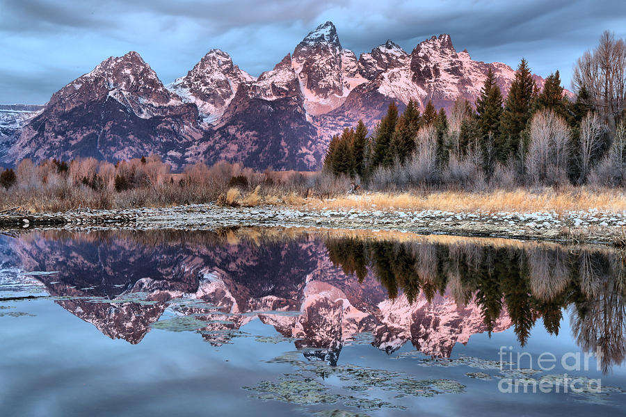 Grand Teton Snow Capped Reflections Photograph By Adam Jewell   Fine