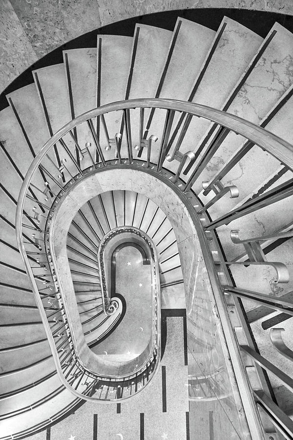Rand Tower spiral staircase Photograph by Jim Hughes