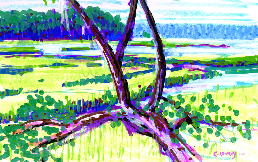 Randy and Carols Marsh View Painting by Candace Lovely