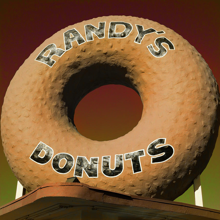 Waynes World Photograph - Randys Donuts - 2 by Stephen Stookey