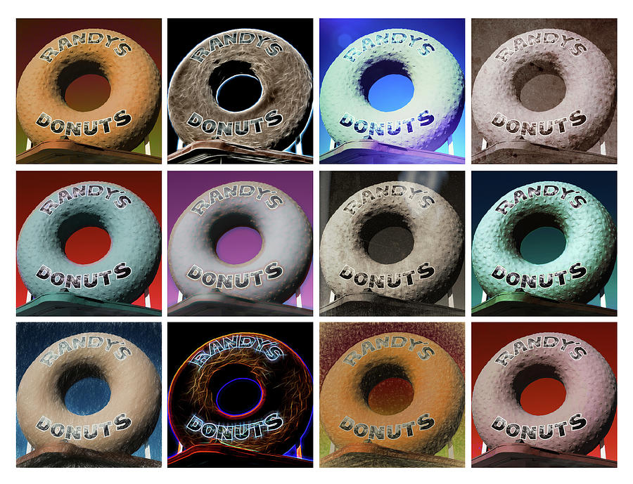 Waynes World Photograph - Randys Donuts - Dozen Assorted by Stephen Stookey