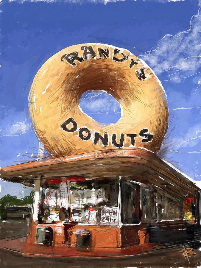 Randys Donuts Mixed Media by Russell Pierce